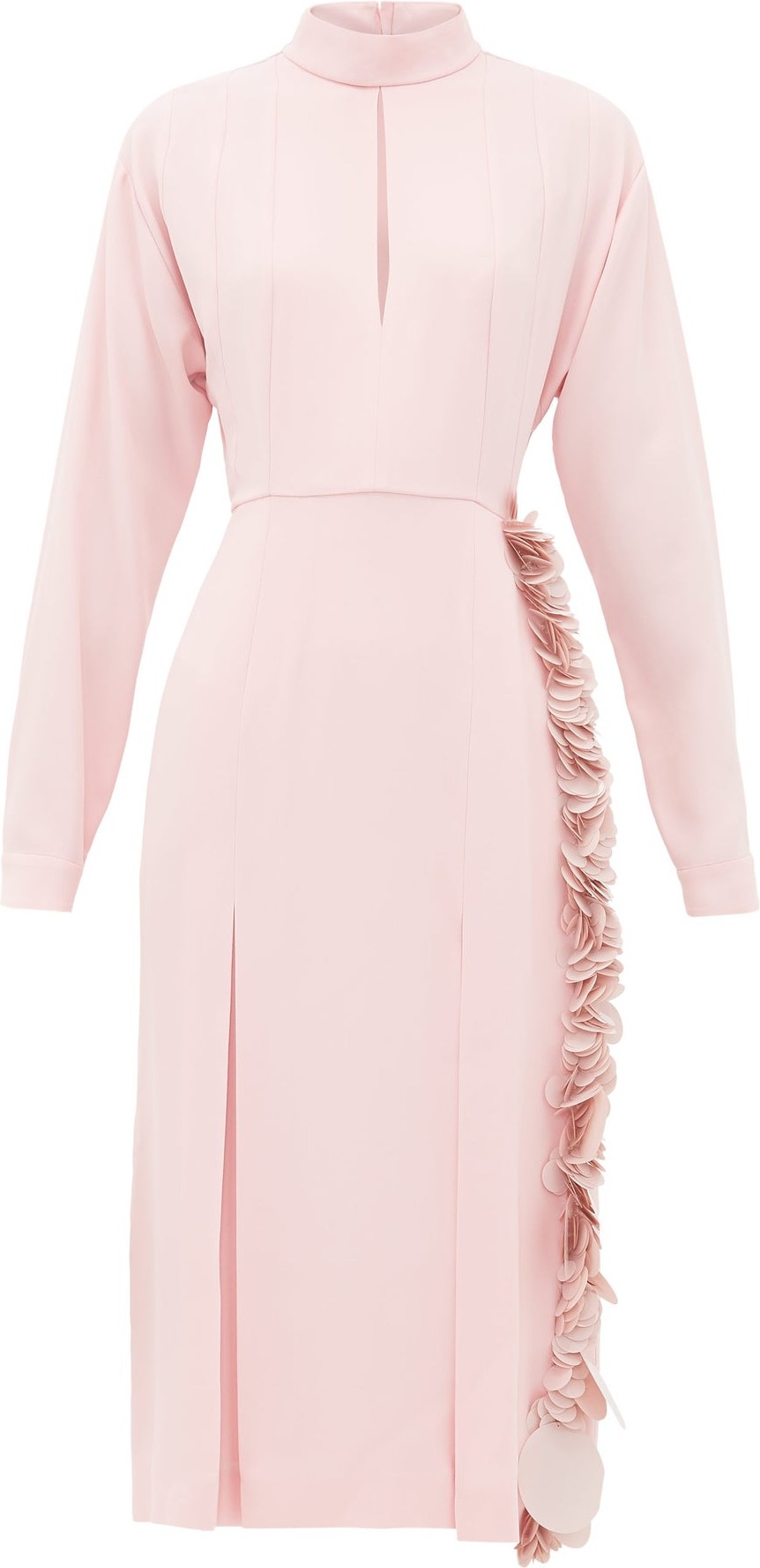 Prada Paillette-trimmed crepe dress