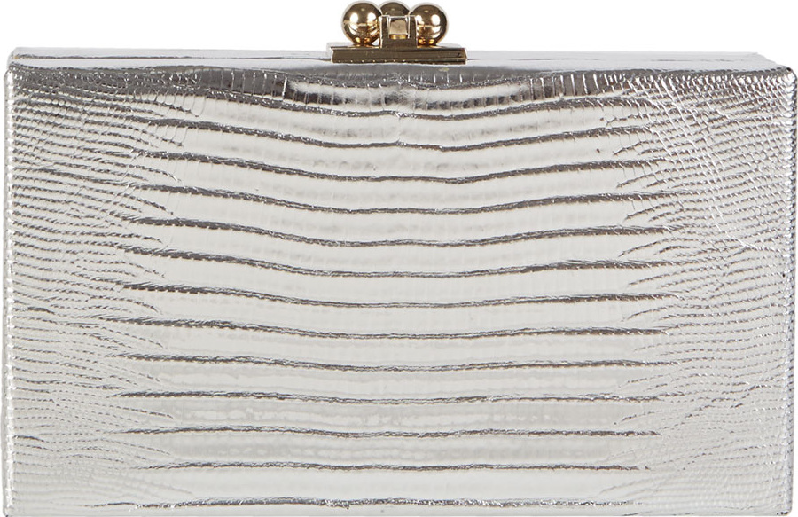 Edie Parker Jean Lizard Framed Clutch Bag
