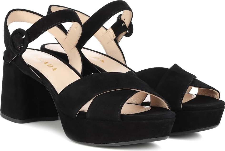Prada Suede plateau sandals