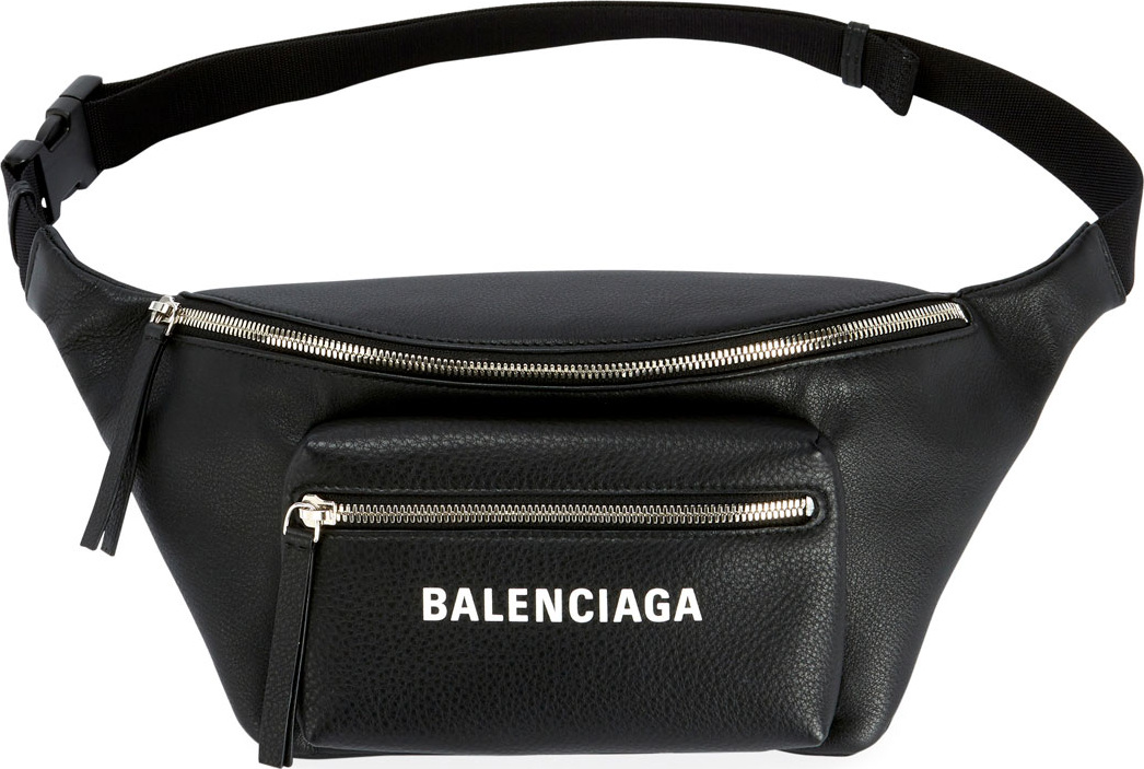Balenciaga Everyday Large Leather Belt Bag with Logo/Fanny Pack