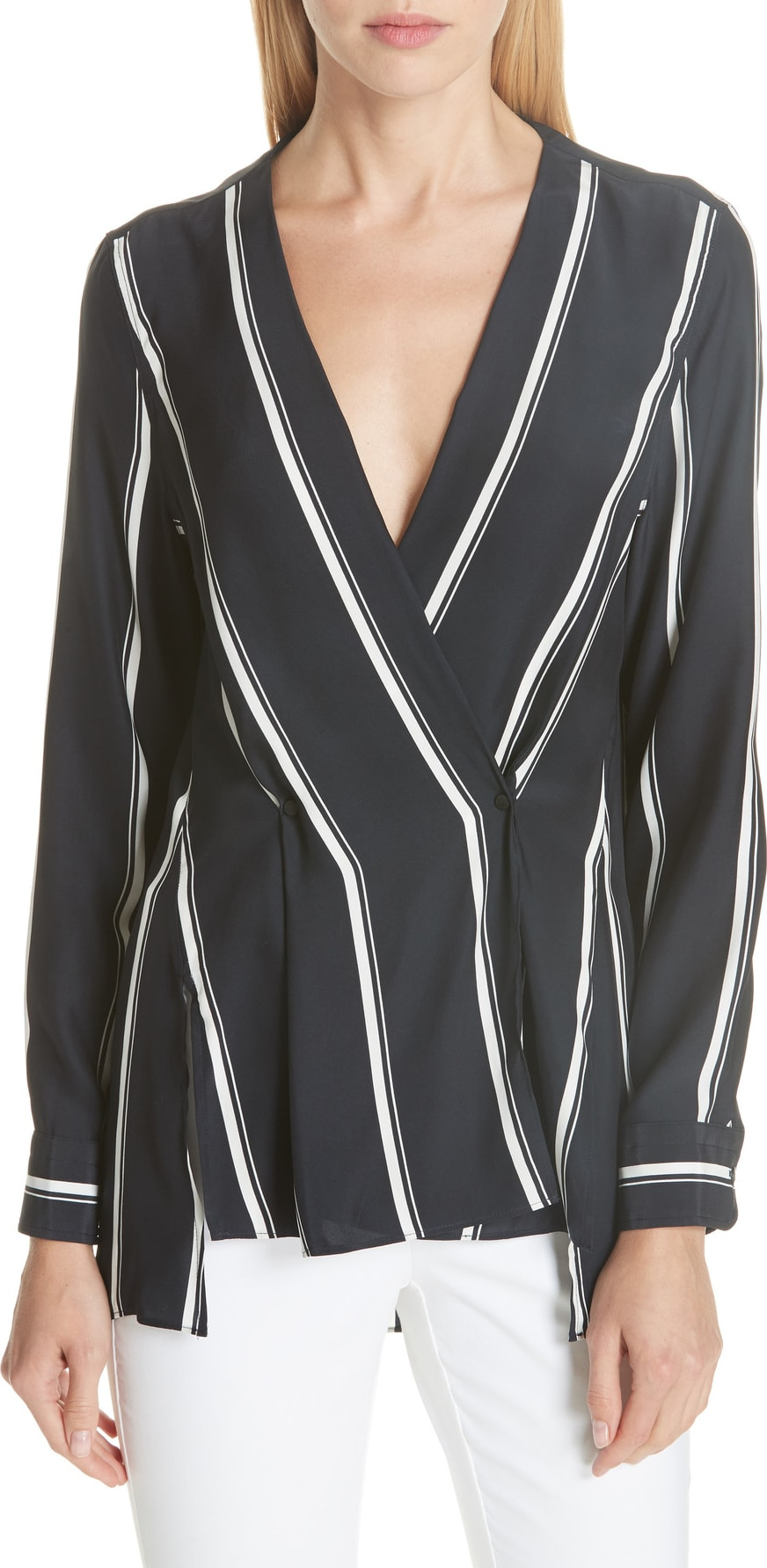 Rag & Bone Debbie Stripe Silk Blouse