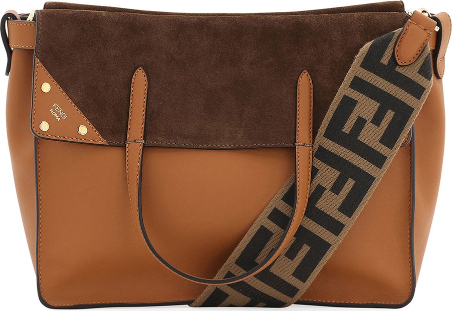 Fendi Flip Regular Grace Leather Tote Bag