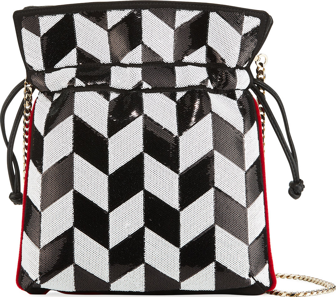 Les Petits Joueurs Trilly Tiles Sequined Crossbody Bag