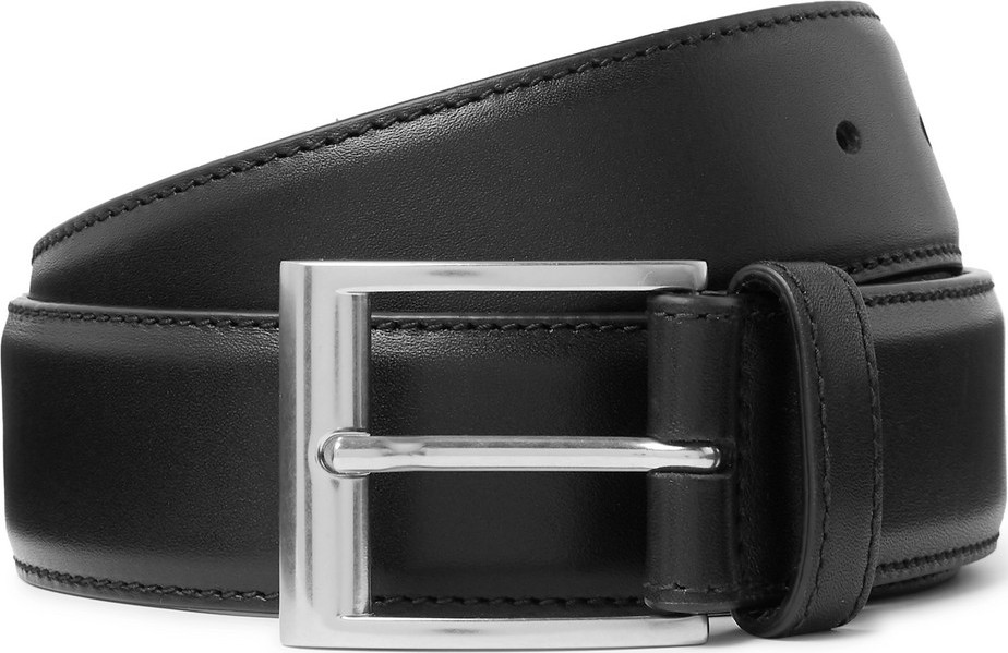 Bottega Veneta 3.5cm Black Leather Belt
