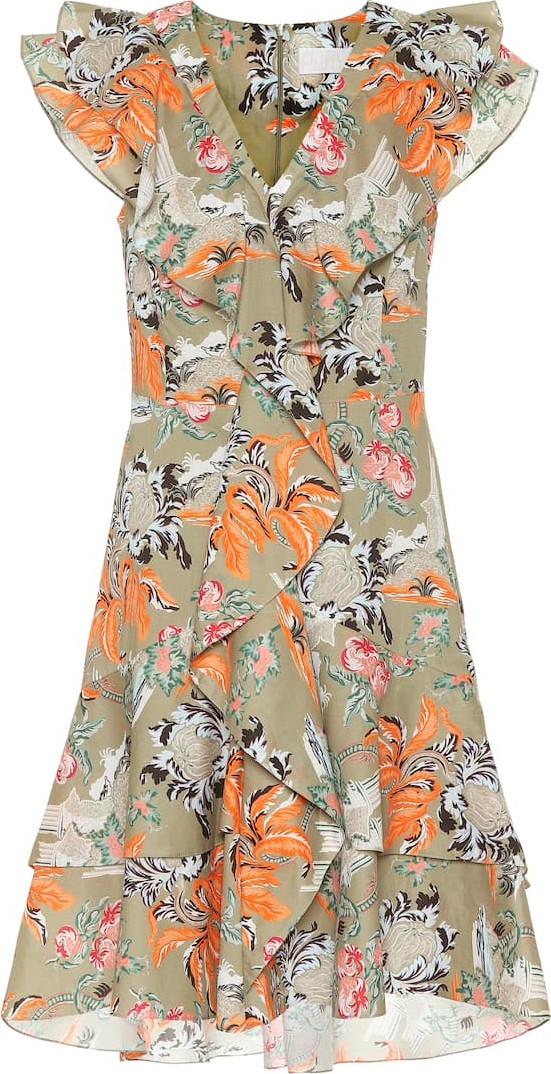 Peter Pilotto Ruffled printed cotton minidress