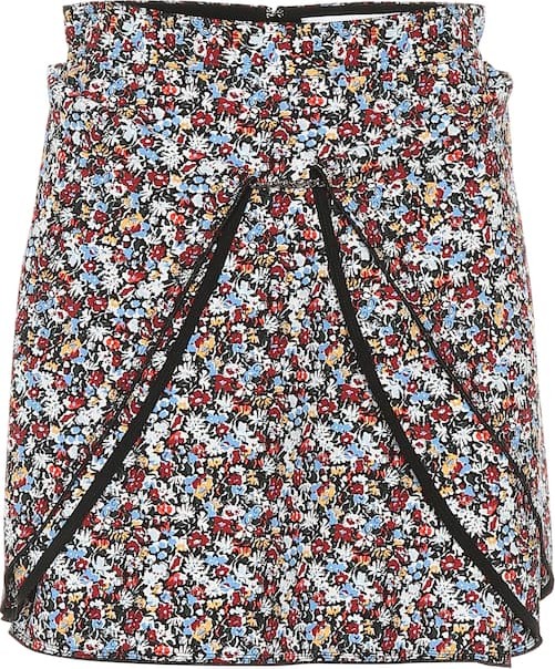 Victoria Beckham Floral crêpe miniskirt