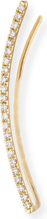 EF Collection 14K Gold & Diamond Bar Cuff Earring - Left