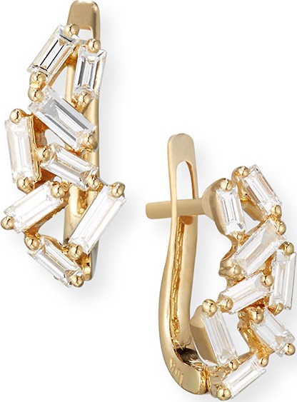 Suzanne Kalan Fireworks Mini Huggie Earrings in 18k Yellow Gold