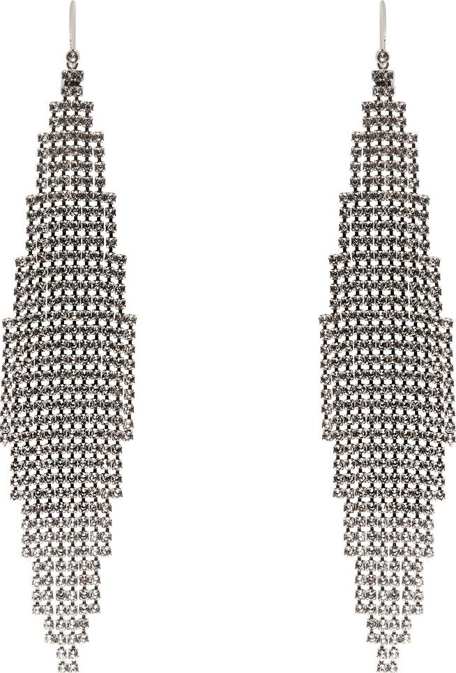 Saint Laurent Smoking crystal-embellished drop earrings