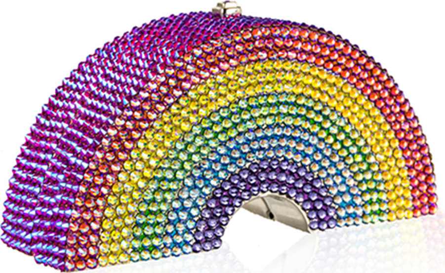 Judith Leiber Rainbow-Shaped Crystal Pillbox