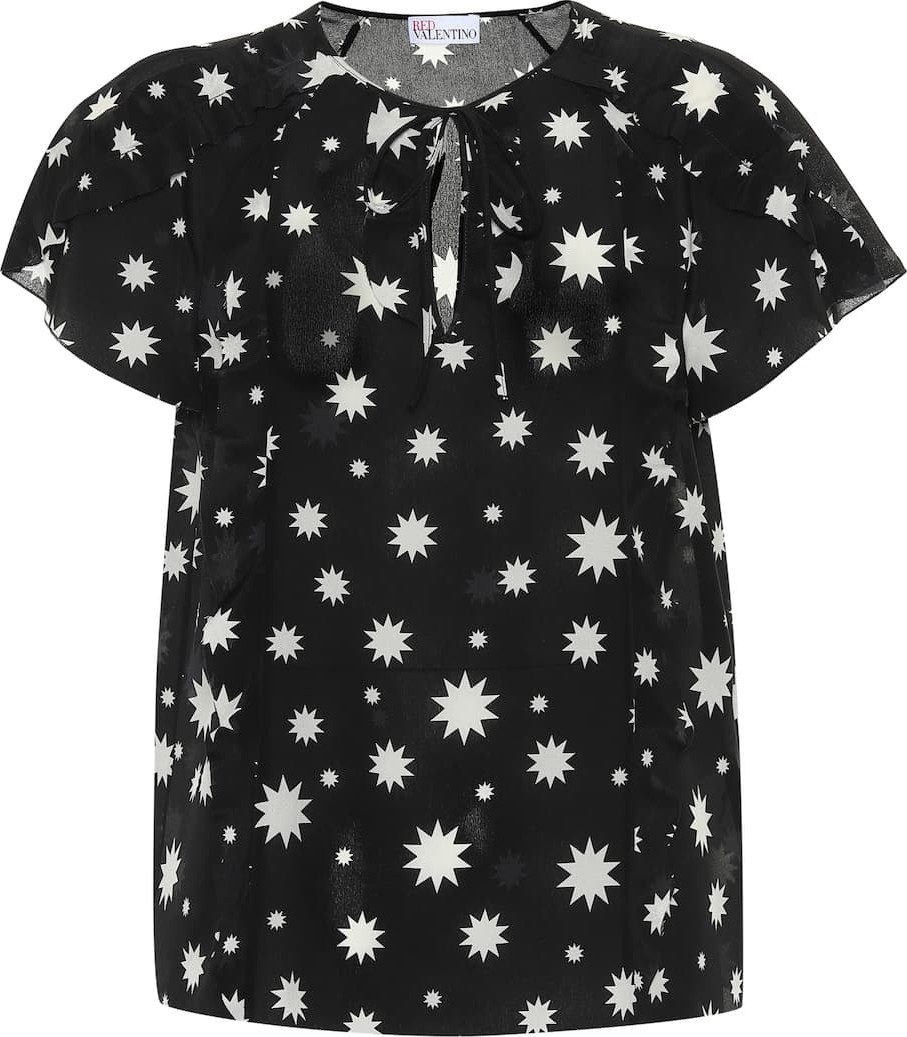 RED Valentino Printed silk top