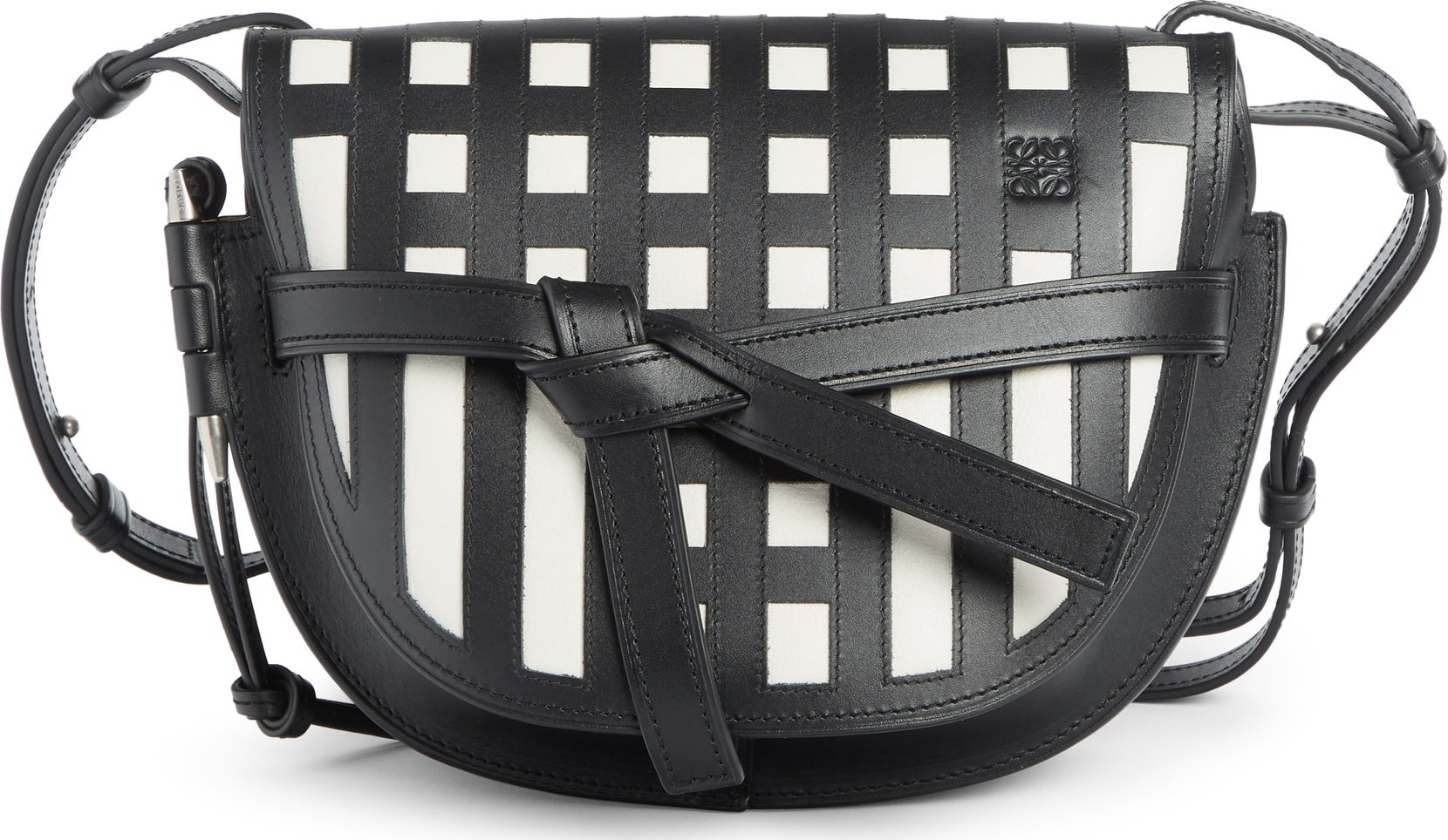 LOEWE Small Gate Grid Leather Crossbody Bag