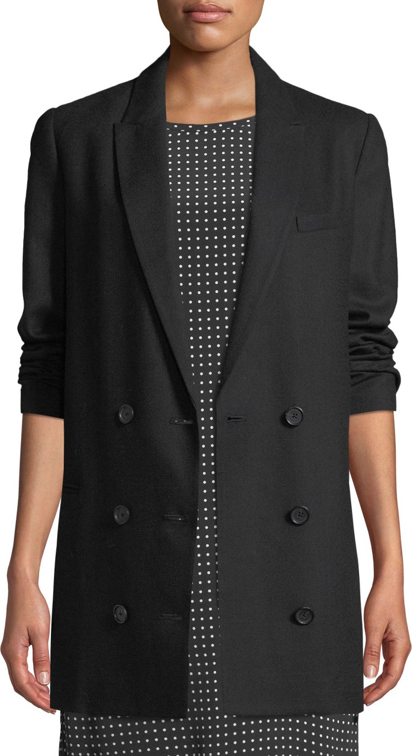 Equipment Norden Double-Breasted Long Wool Blazer Dress