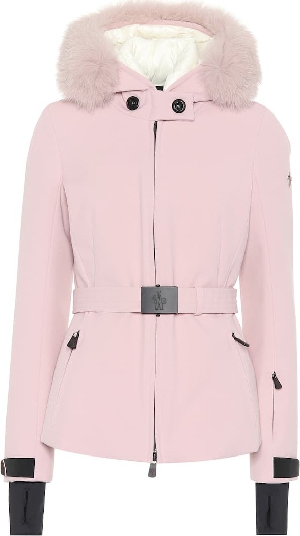 Moncler Bauges fur-trimmed down ski jacket