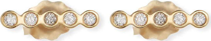 Zoe Chicco 14k Tiny Straight Diamond Bar Stud Earrings