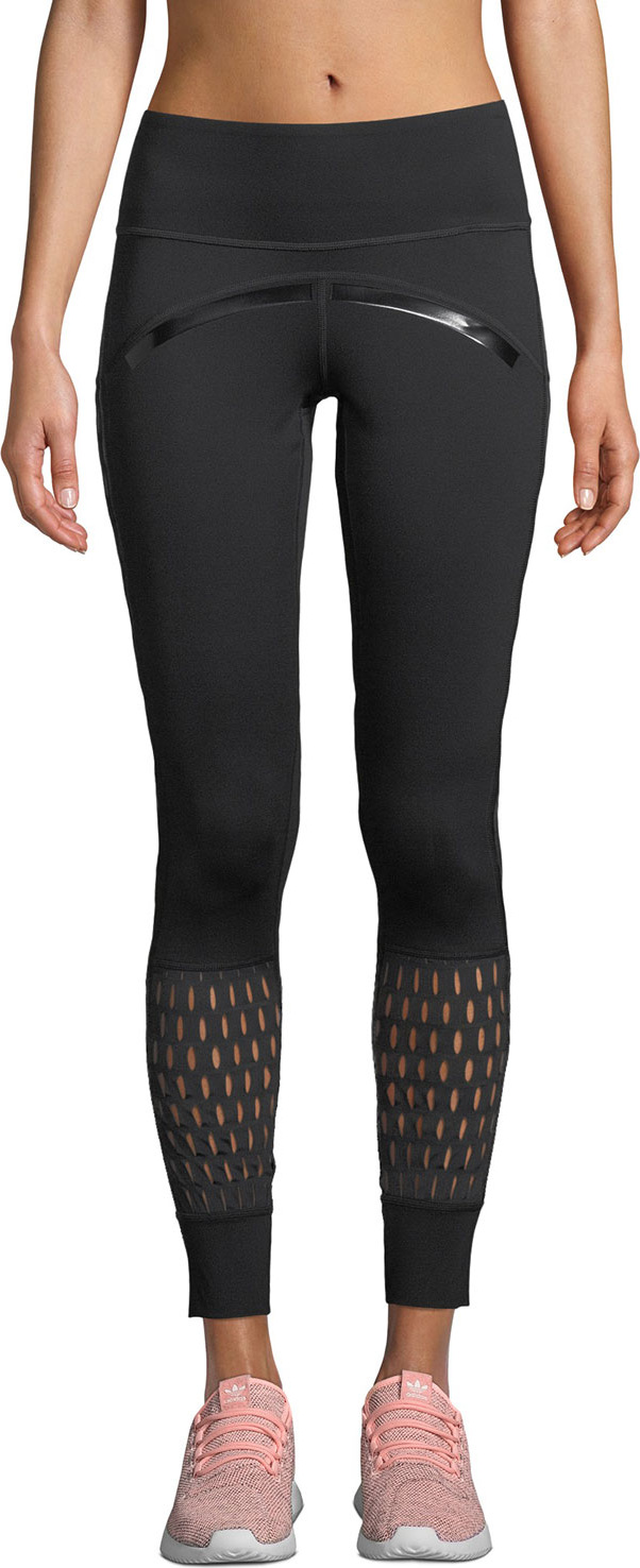 Adidas By Stella McCartney Believe This High-Rise Mesh Training Tights