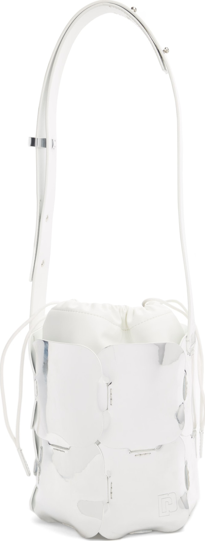 Paco Rabanne Small Metallic Leather Hobo