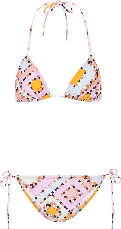 Emilio Pucci Printed triangle bikini