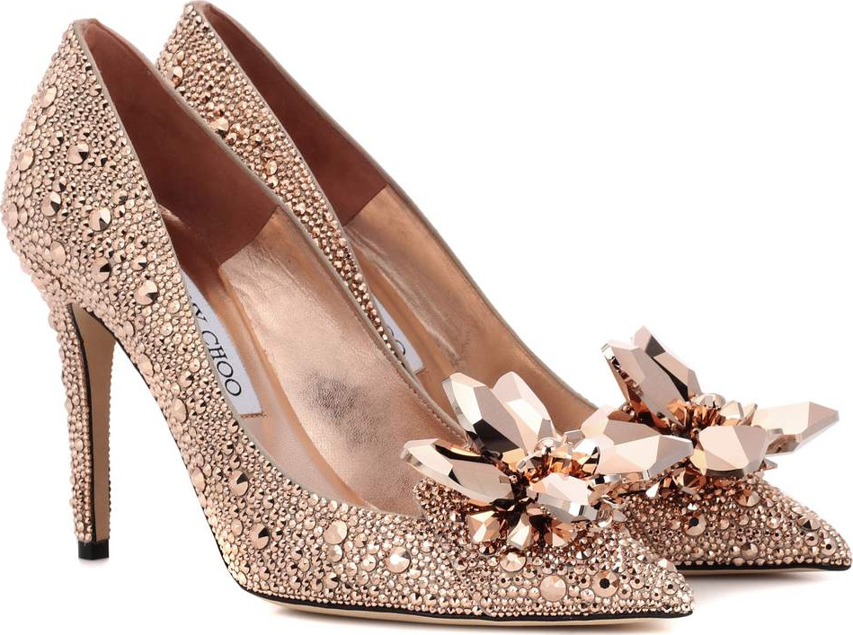 Jimmy Choo Avril 100 embellished pumps
