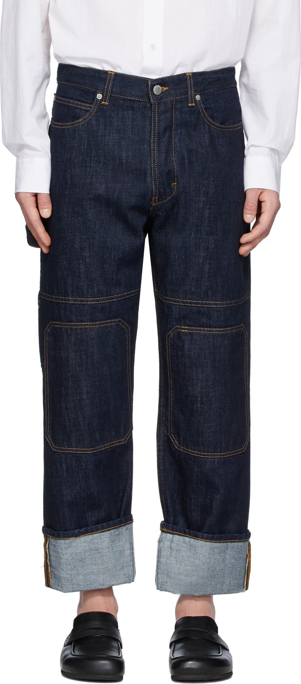 J.W.Anderson Indigo Patched Jeans