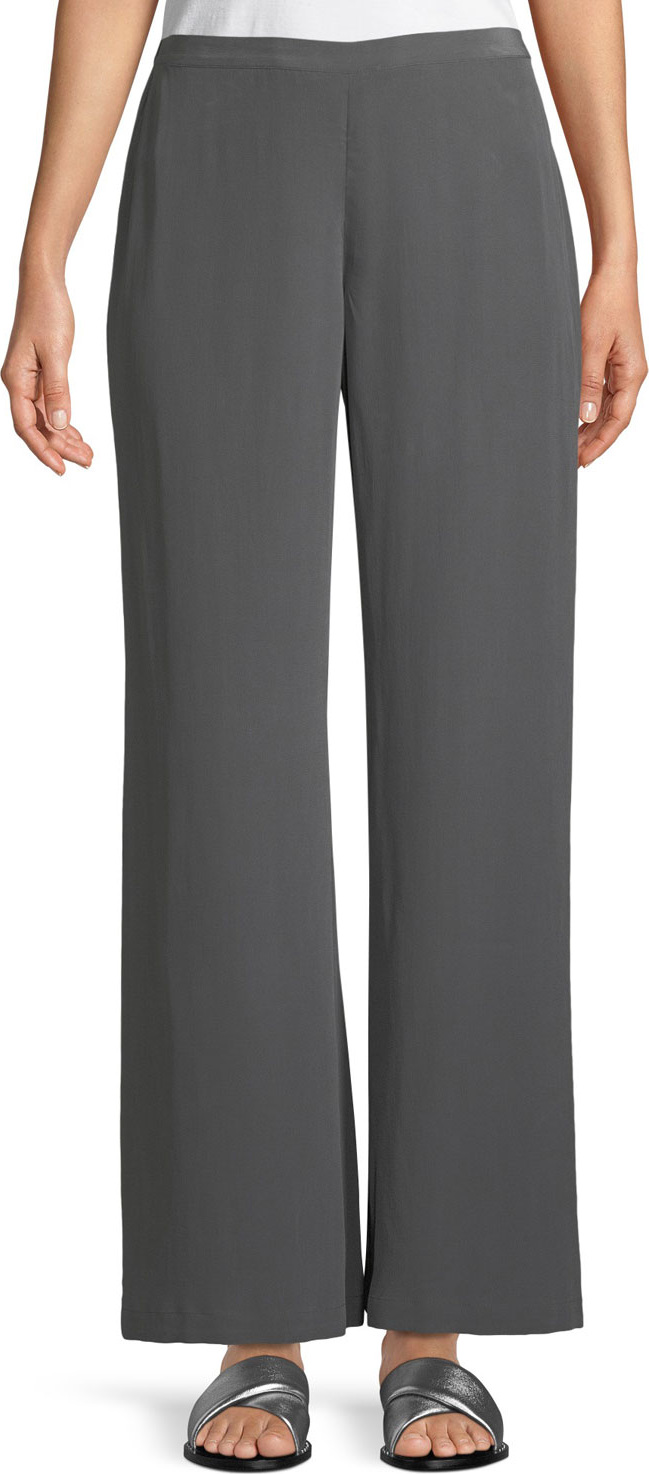 Go Silk Silk Wide-Leg Pants