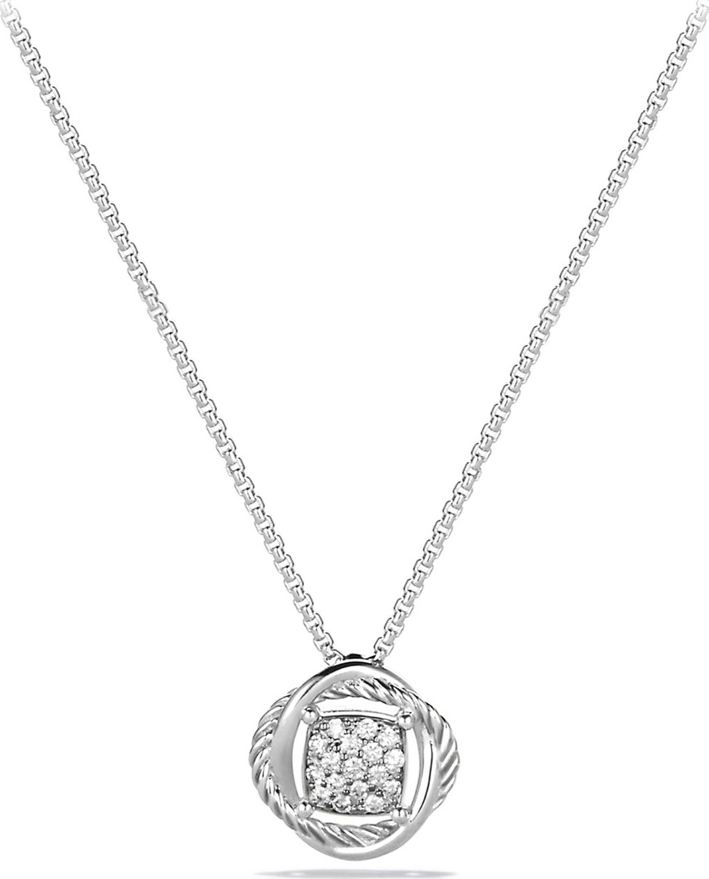 David Yurman Infinity Pendant with Diamonds on Chain