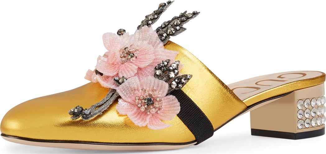 Gucci 35mm Candy Metallic Leather Mule