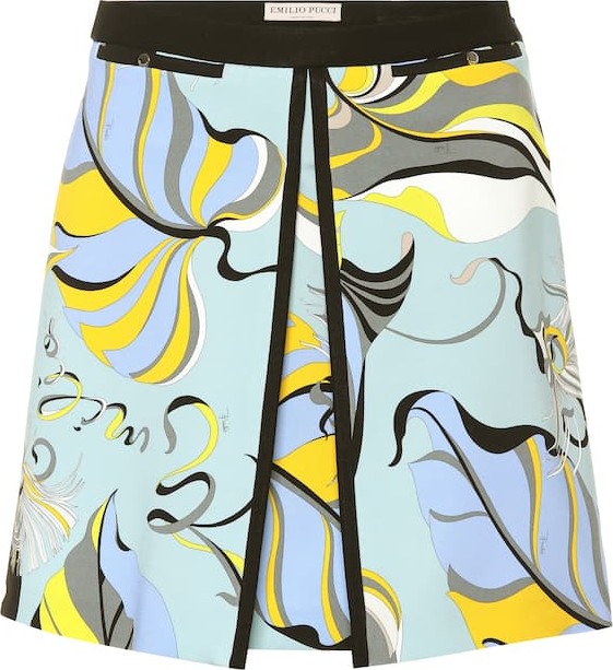 Emilio Pucci Printed stretch knit miniskirt