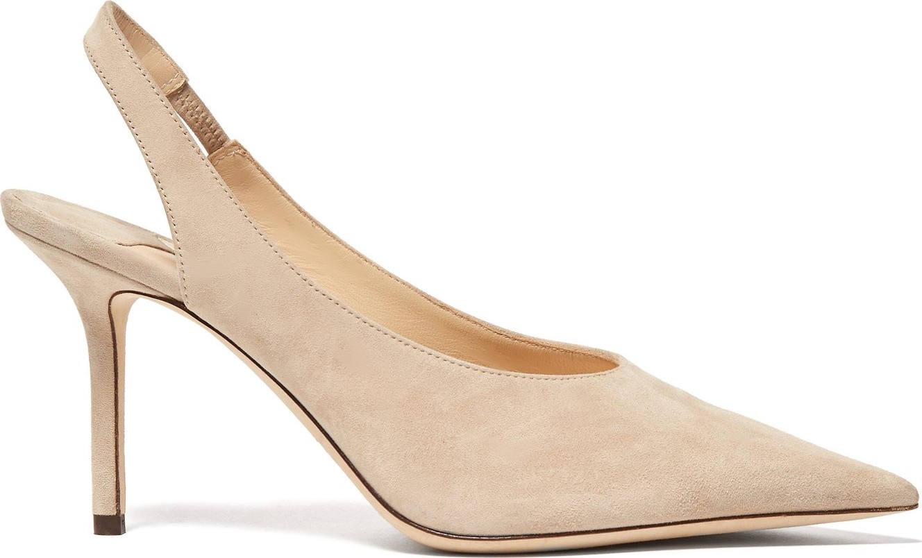 Jimmy Choo Ivy 85 suede slingback pumps
