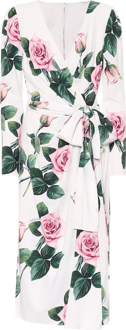 Dolce & Gabbana Floral stretch-crêpe dress