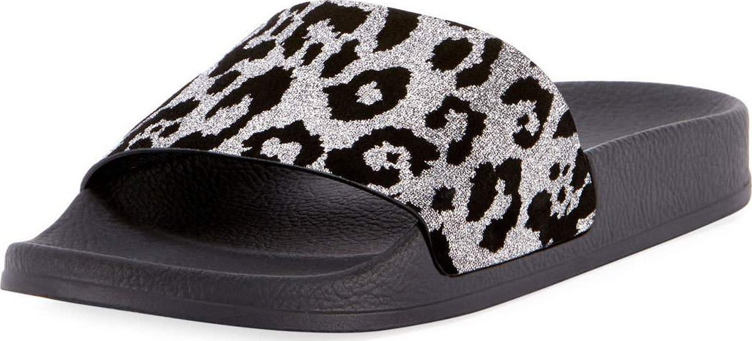 Balmain Calypso Leopard Pool Sandal