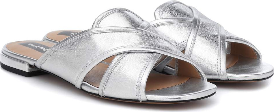 MARC JACOBS Aurora metallic leather sandals