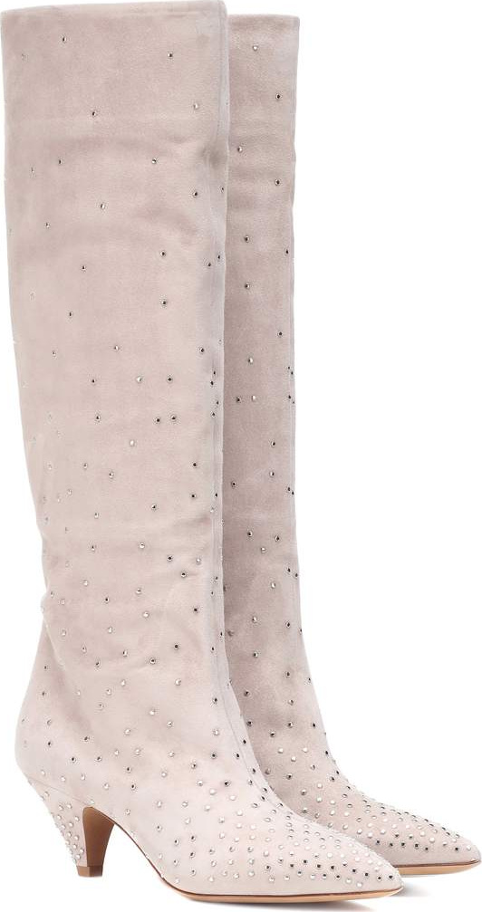 Valentino Valentino Garavani embellished suede boots