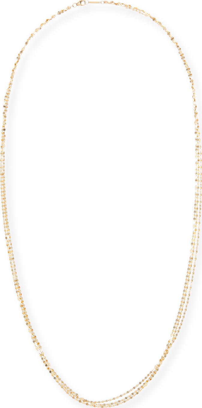 Lana Blake Three-Strand Chain Necklace in 14K Gold, 30"L