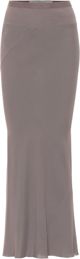 Rick Owens Crêpe midi skirt