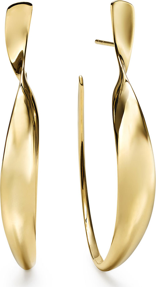 IPPOLITA 18k Gold Classico Twisted Ribbon Hoop Earrings