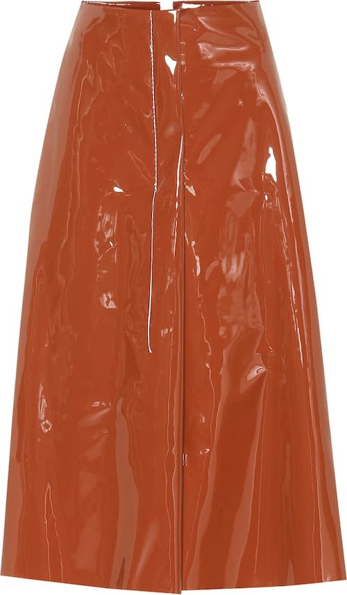 Marni Vinyl midi skirt