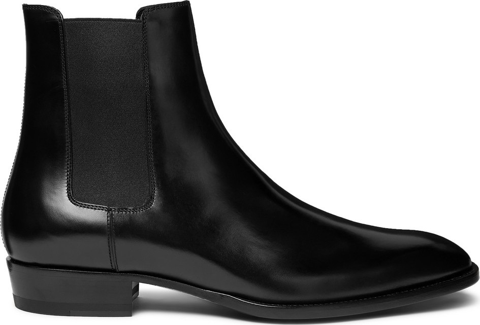 Saint Laurent Wyatt Leather Chelsea Boots