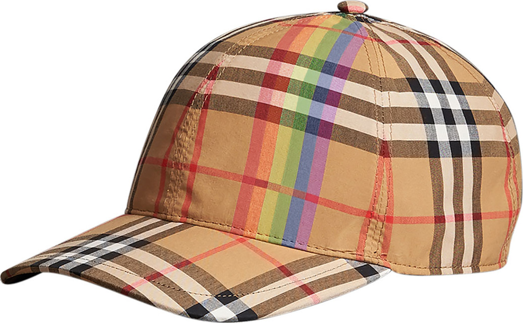 Burberry London England Rainbow Check Baseball Cap