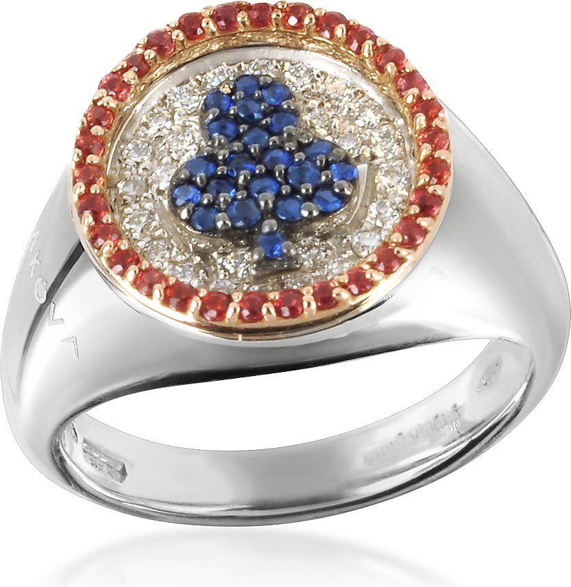 Makova Jewelry Pinky Ring Queen of Clubs