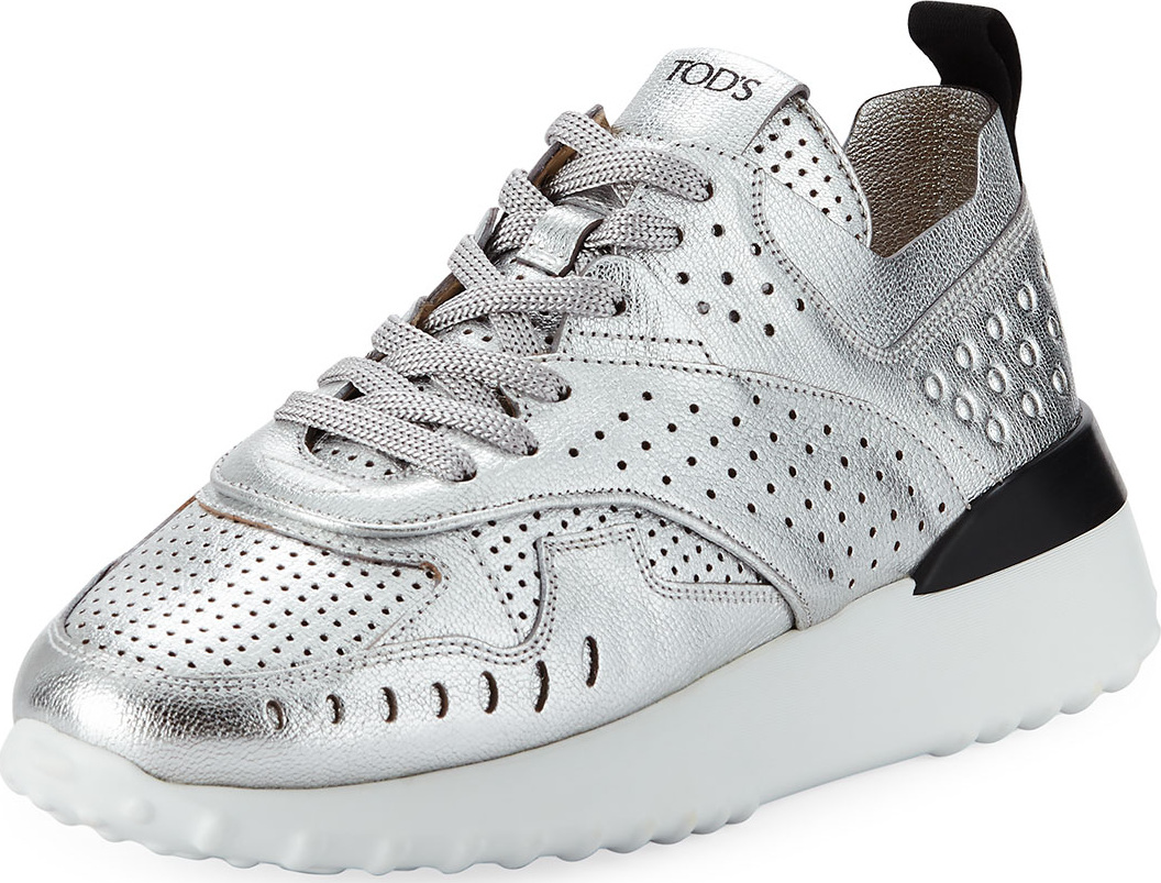 Tod's Metallic Platform Running Sneaker