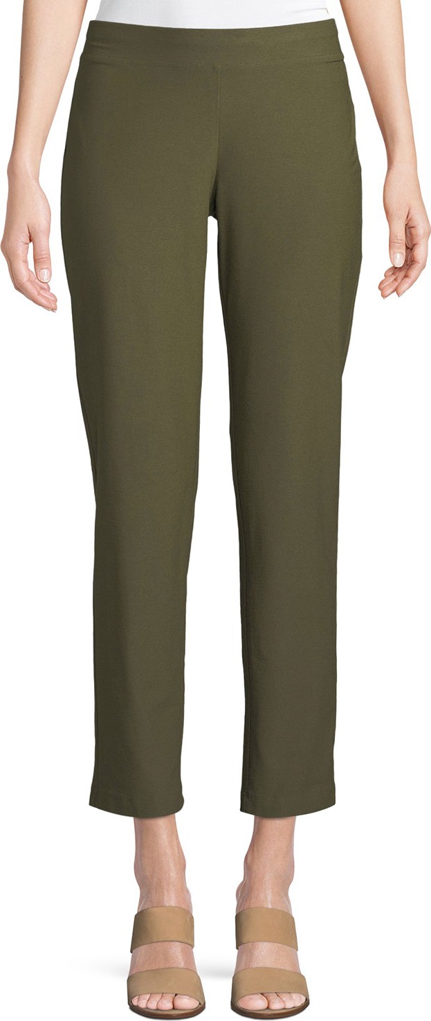 Eileen Fisher Washable Stretch Crepe Cropped Pants