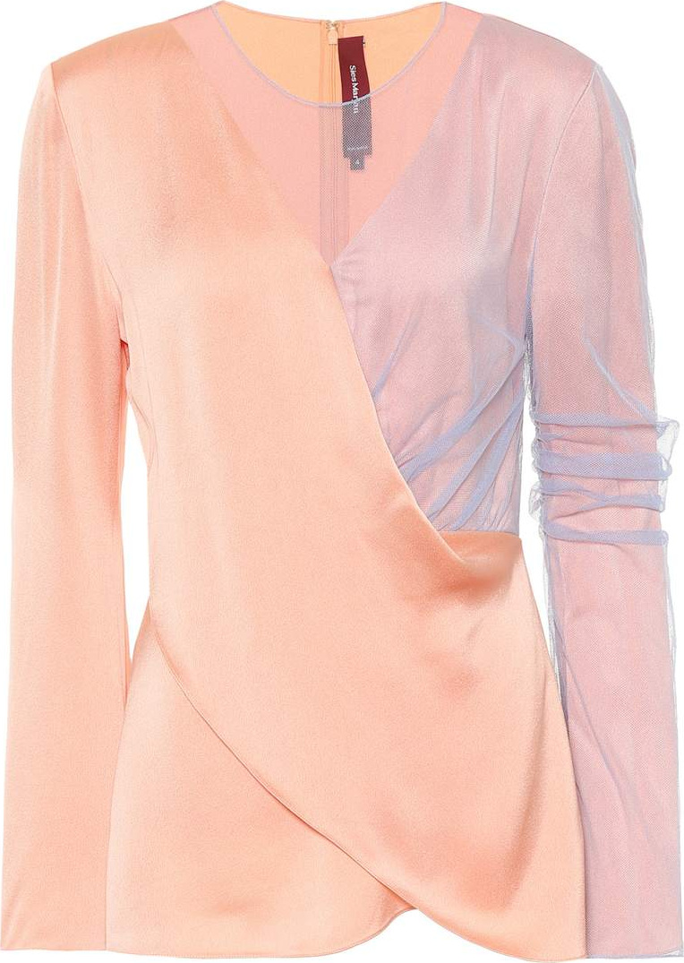 Sies Marjan Bari satin and tulle top