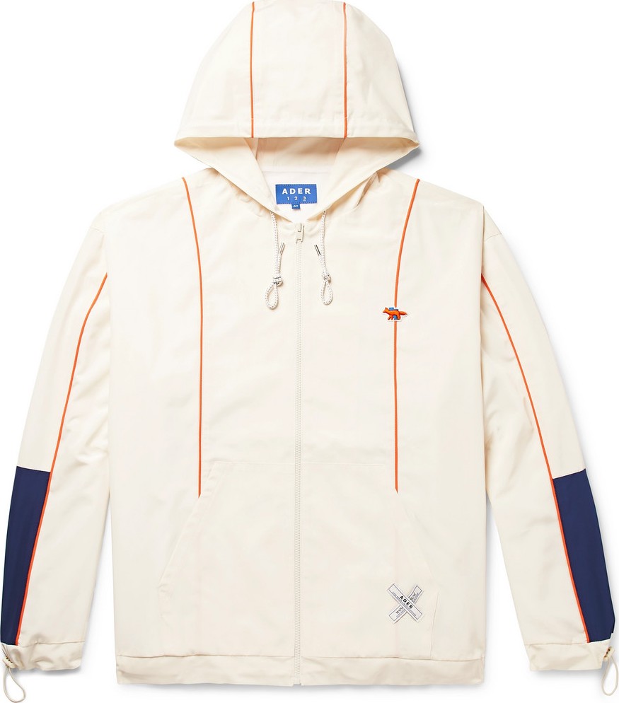 Maison Kitsune + ADER error Oversized Colour-Block Shell Hooded Jacket