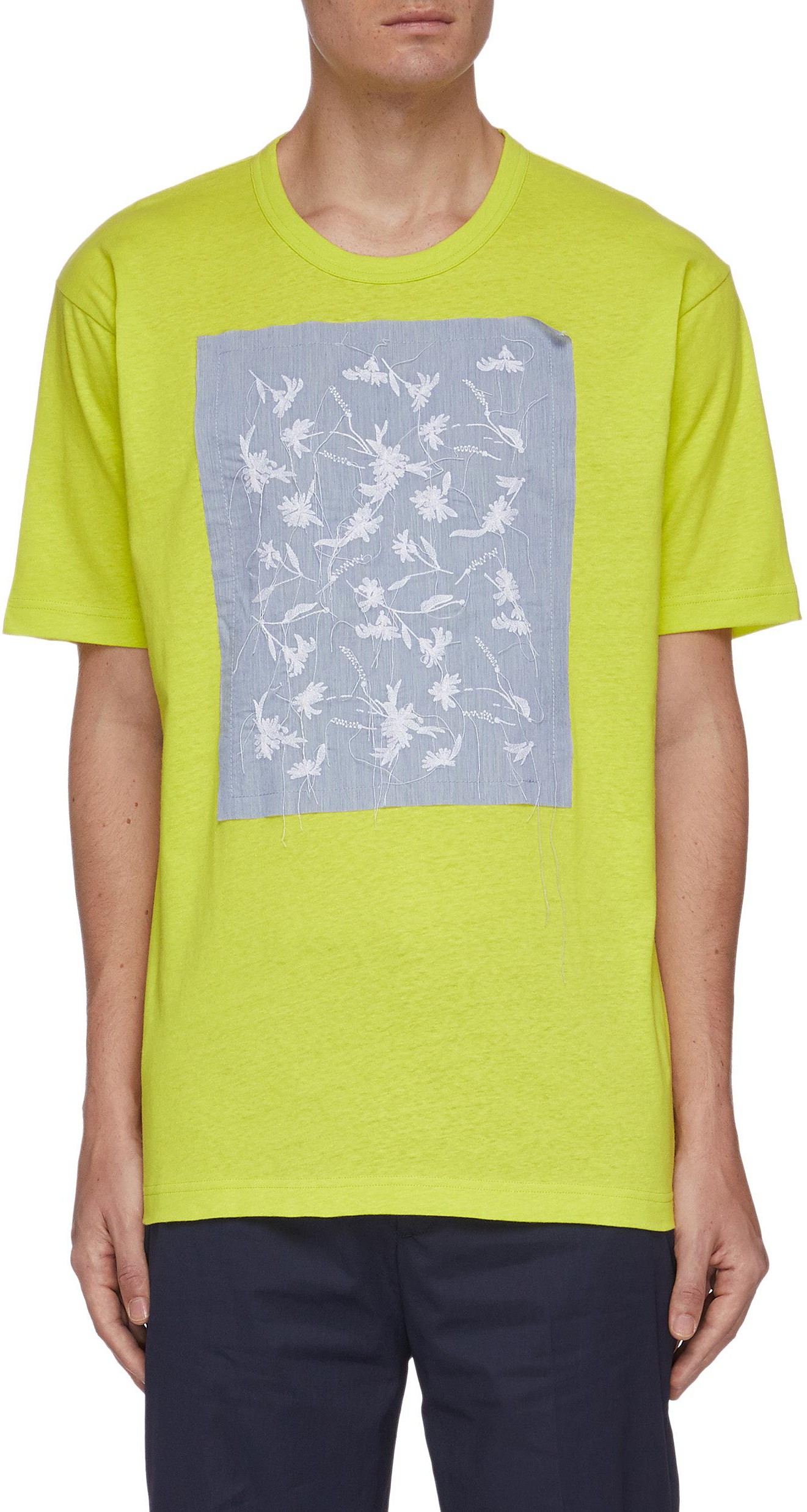 Acne Studios Embroidered flower patch T-shirt