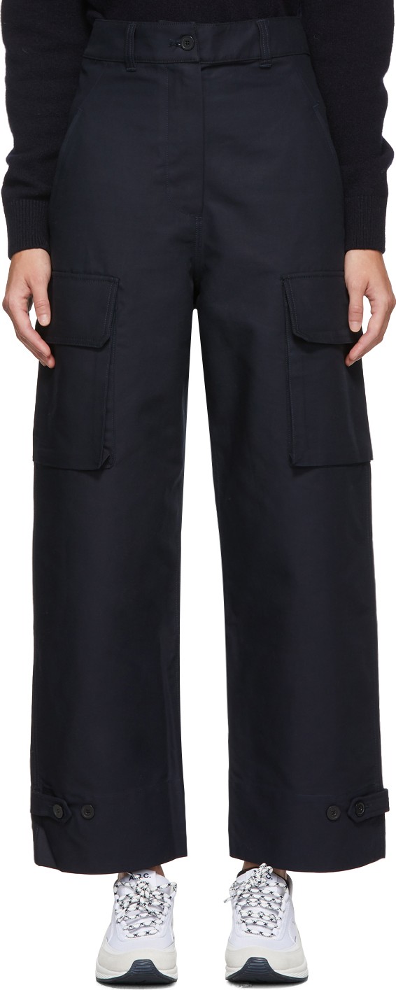 Maison Kitsune Navy Army Trousers