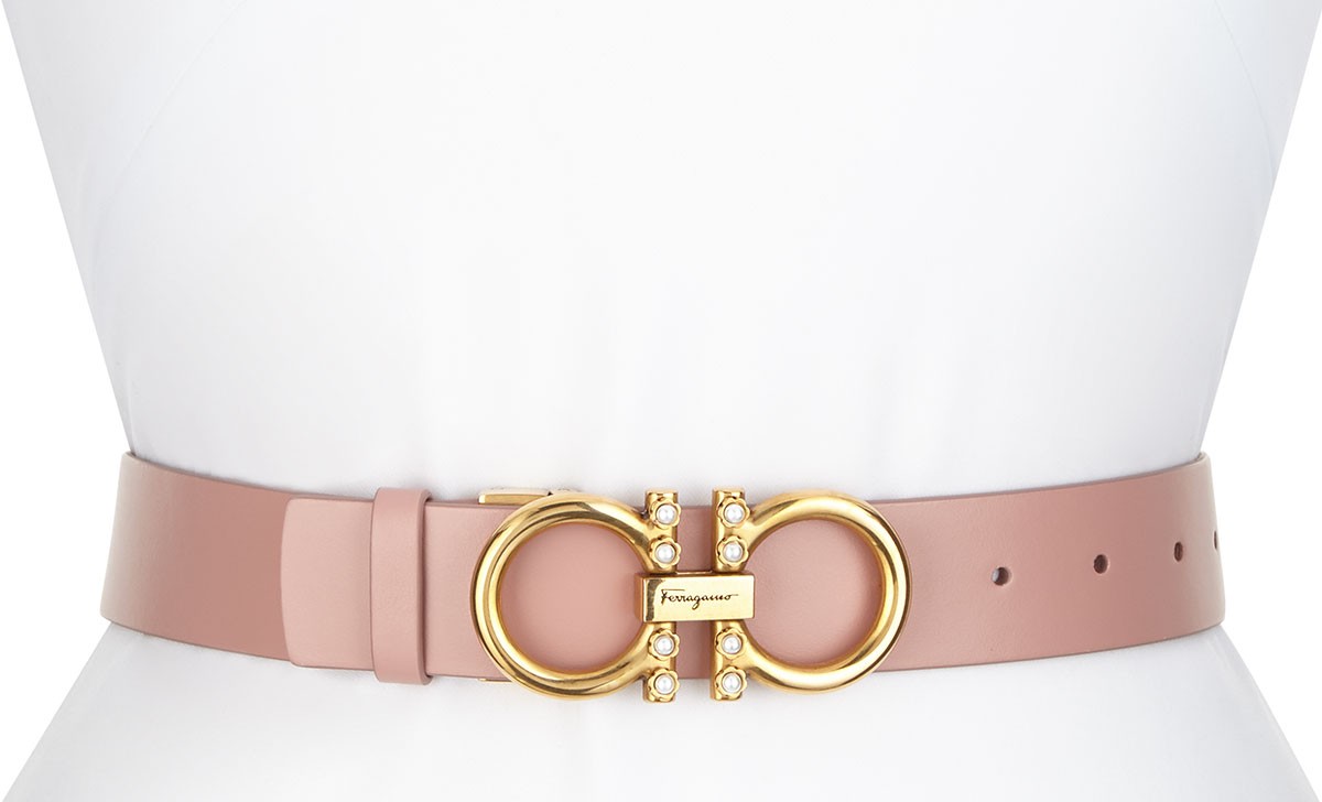 Salvatore Ferragamo Gancini-Buckle Leather Belt