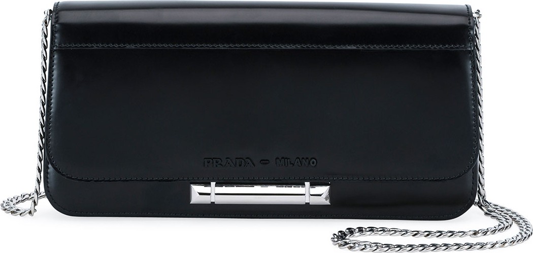 Prada Sybille Spazzolato Leather Shoulder Bag