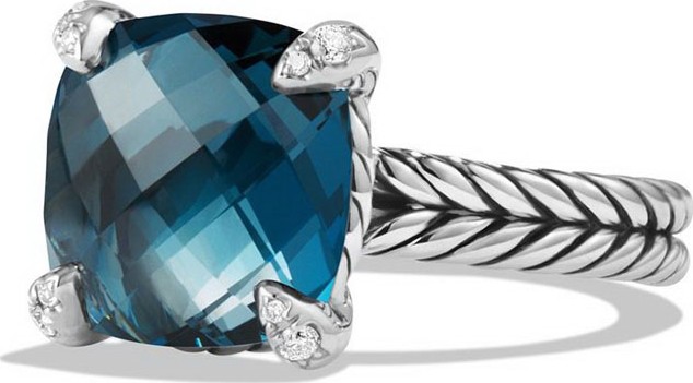 David Yurman 11mm Châtelaine Ring w/Diamond Prongs