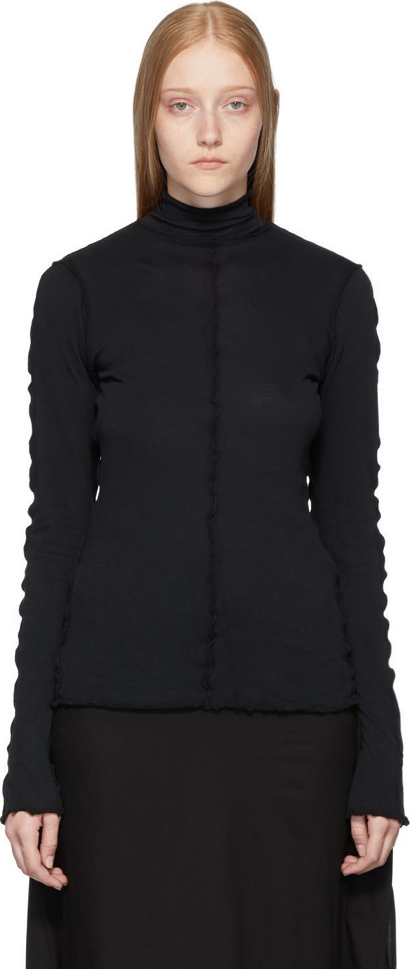 Ann Demeulemeester SSENSE Exclusive Black Lucian Turtleneck